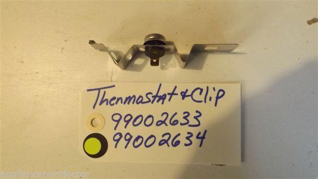 MAYTAG DISHWASHER 99002633 99002634 thermostat and clip used part MAYTAG DISHWASHER 99002633 99002634 thermostat and clip used part